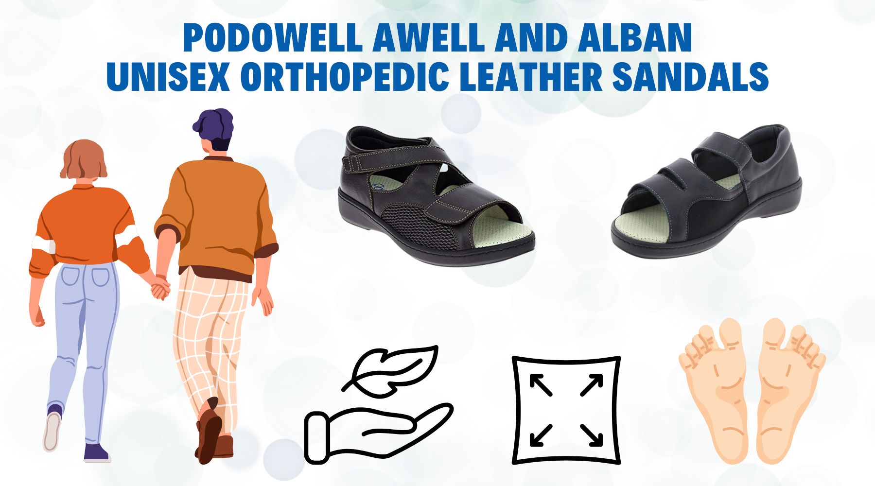 Summer Ready Feet with our Leather Sandals with Bunion Relief