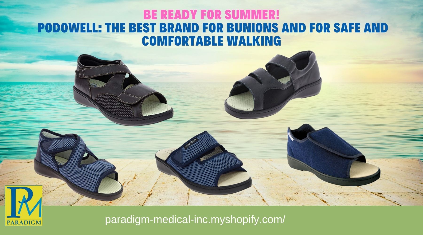 Safe & Comfortable Sandals by PODOWELL for an enjoyable Spring and Summer!