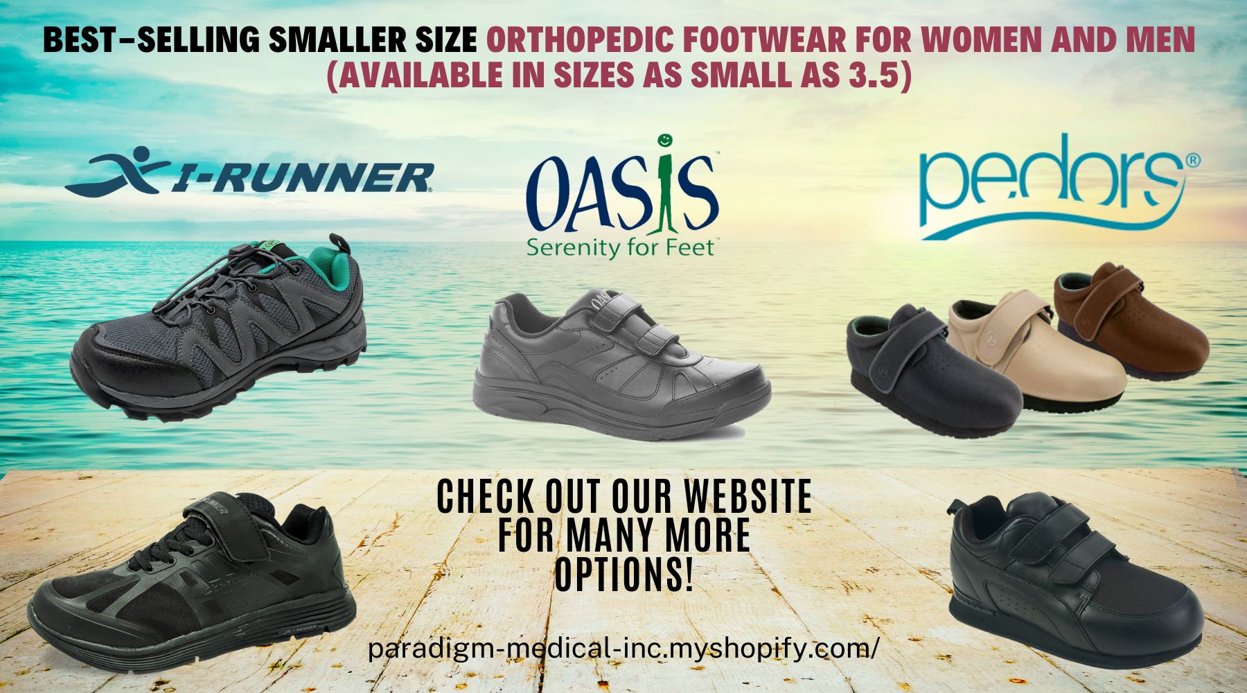 Smaller Sized Orthopedic Footwear for Men and Women
