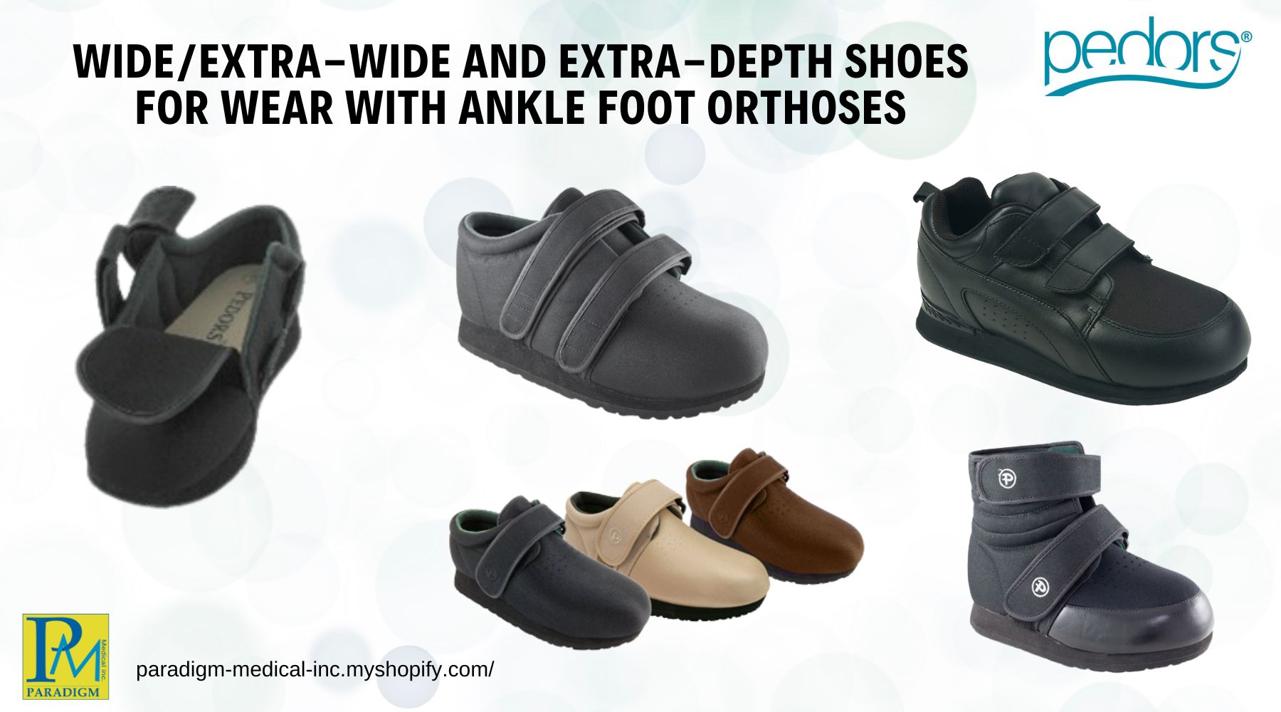 Wide/Extra-Wide and Extra-Depth Shoes for wear with AFOs (ankle foot orthoses)