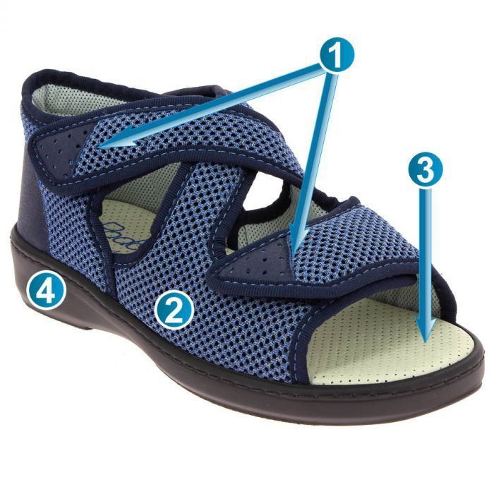 Podowell canada france slippers sandals comfort extra wide anti-skid adjustable