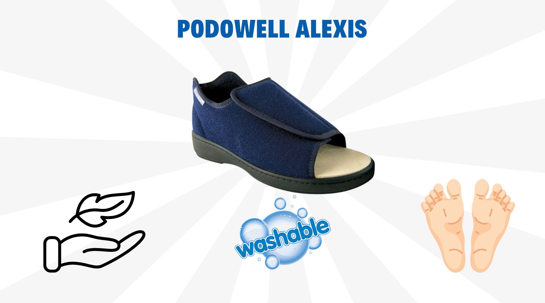 Easy On, Easy Off: Wide Adjustable PODOWELL ALEXIS