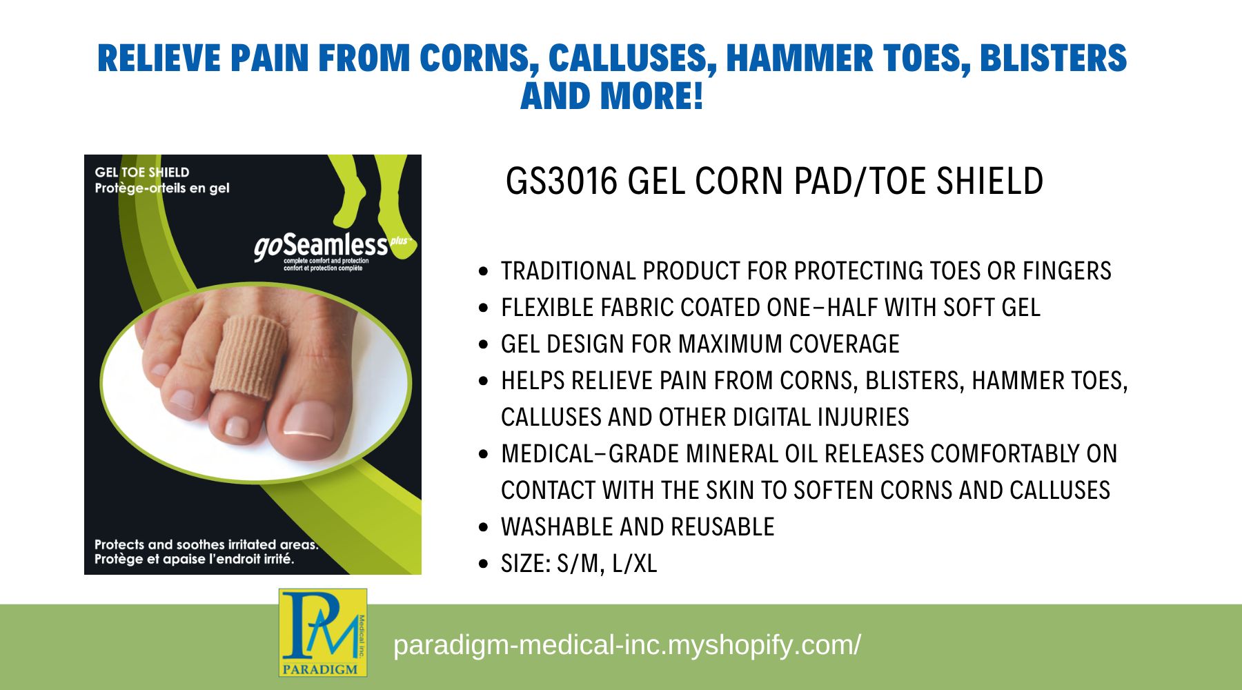 Solutions for Pain Relief from Corns, Hammer Toes, Blisters, Calluses and Other Digital Injuries