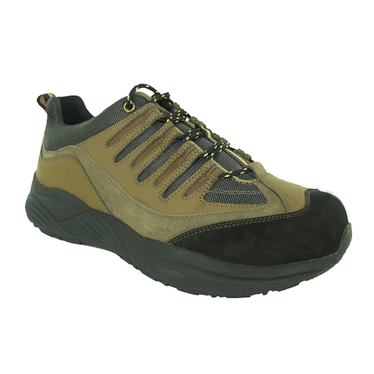 swelling wide extra wide athletic diabetes heel pain neurophaty swollen sore feet orthopedic shoes HIKER canada anti-slip anti-skid brown