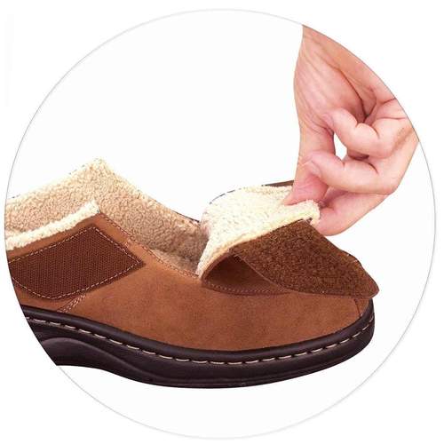 Orthopedic edma lymphedema orthotic shoes comfortable Canada orthofeet slippers cozy warm 