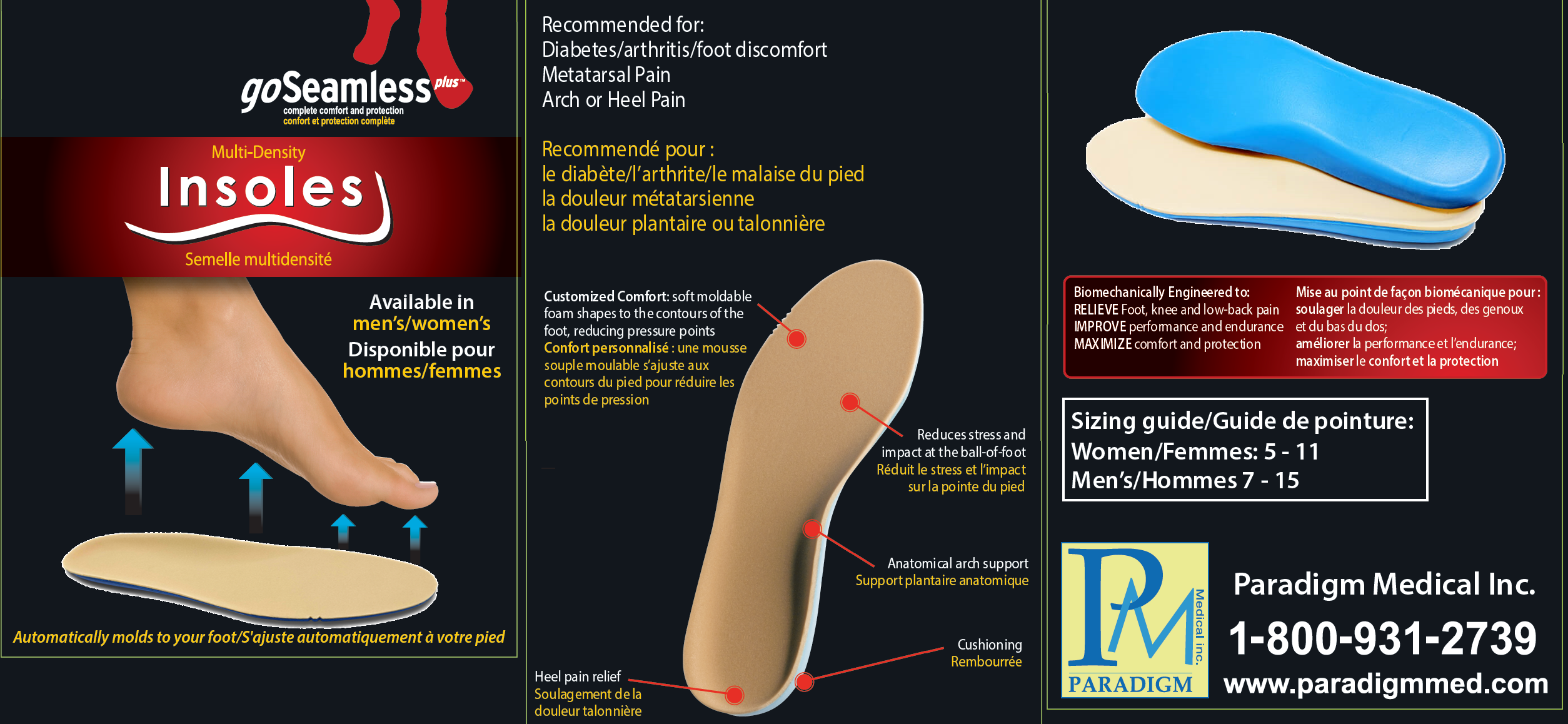 goSeamless Multi Density Insoles