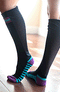 Xpandasport Black Purple - Socks for Lymphedema, Wide Calves, Wraps & Bandages